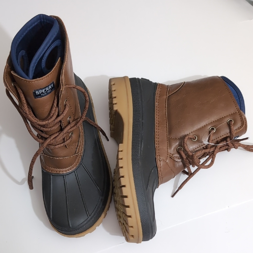 Sperry Brown and Black Waterproof Boots